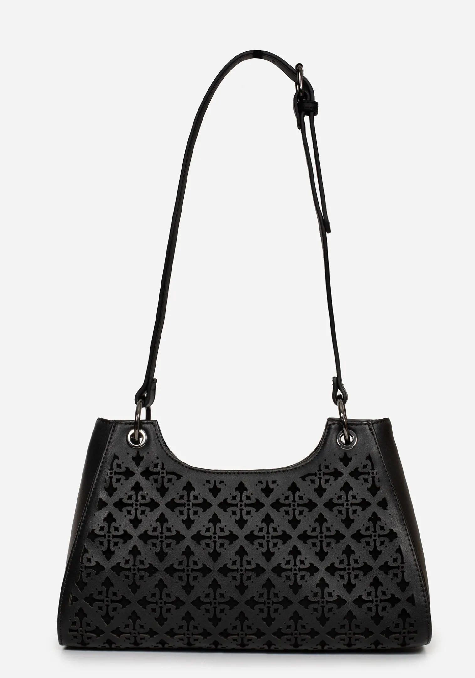 Crux Cut Out Faux Leather Shoulder Bag