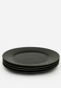 Crux Debossed Ombre Dinner Plate (4 Piece Set)