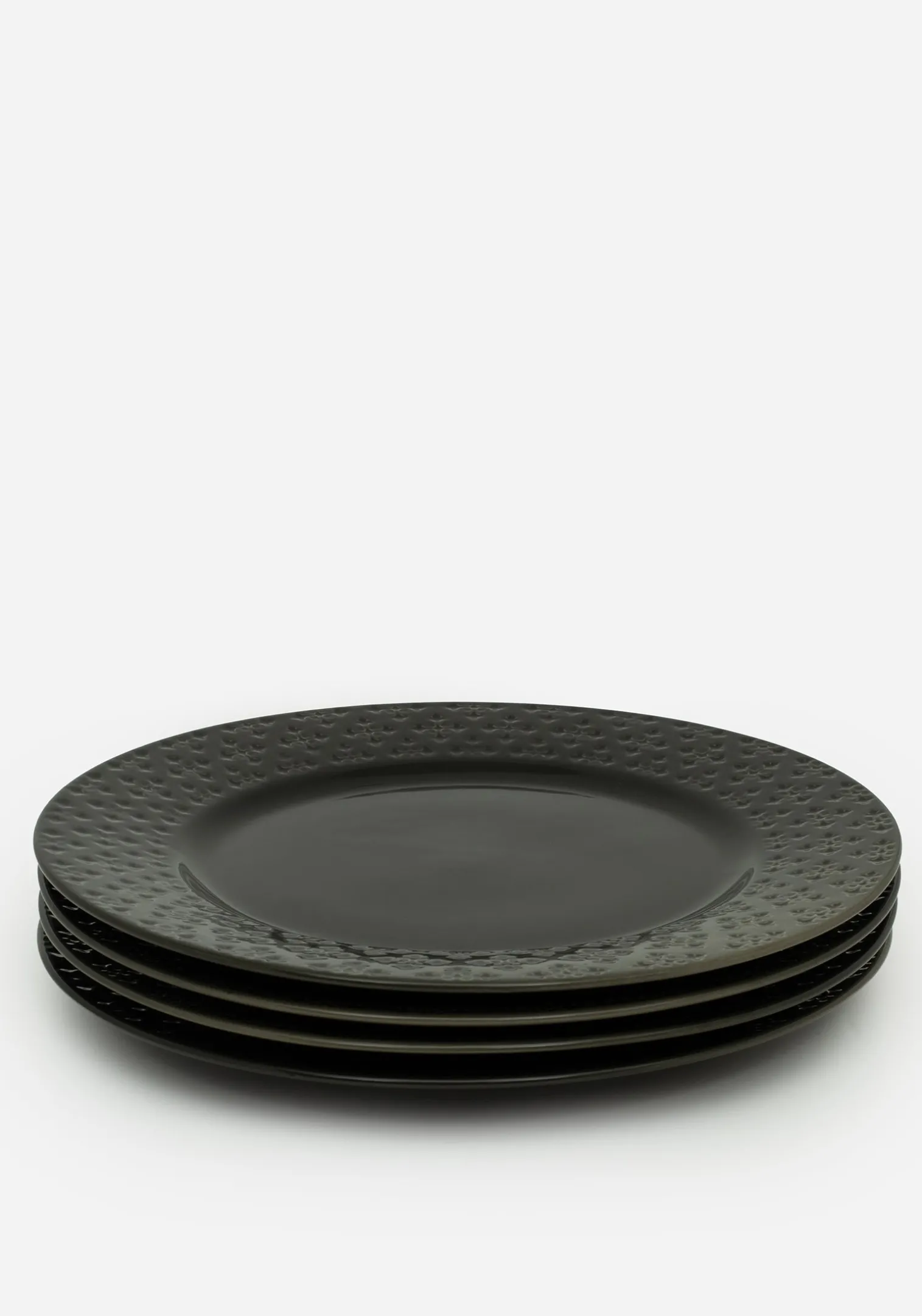 Crux Debossed Ombre Dinner Plate (4 Piece Set)