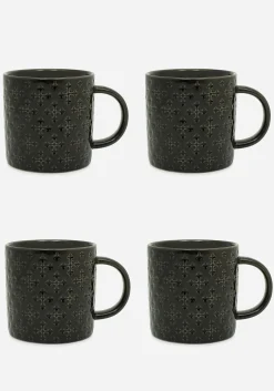 Crux Debossed Ombre Mug (4 Piece Set)