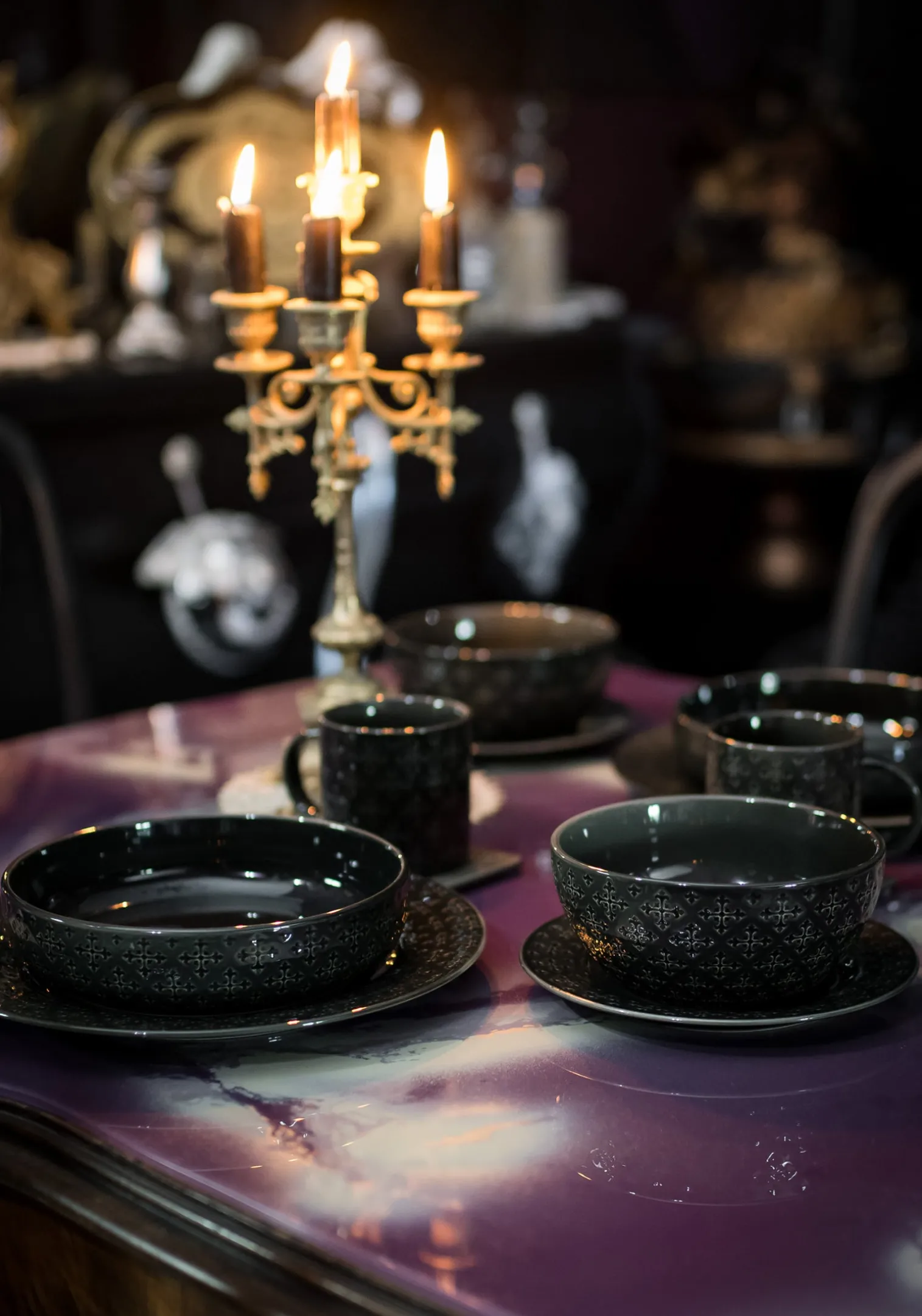 Crux Debossed Ombre Side Plate (4 Piece Set)