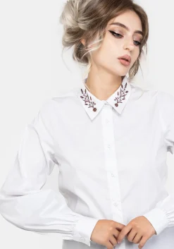Cybele Embroidered Button Up Shirt