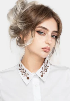 Cybele Embroidered Button Up Shirt