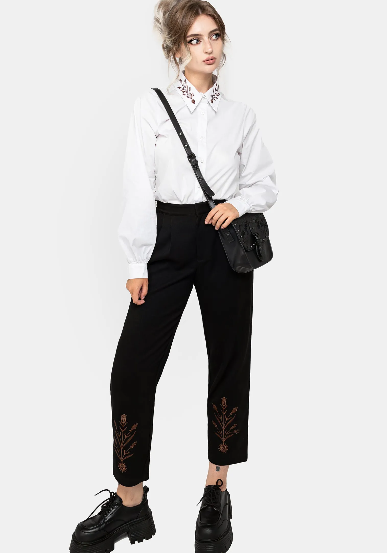 Cybele Embroidered Button Up Shirt