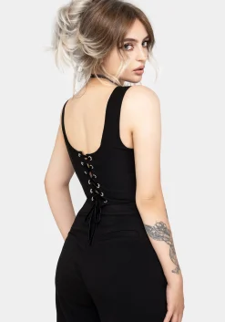Cybele Embroidered Crop Corset Top
