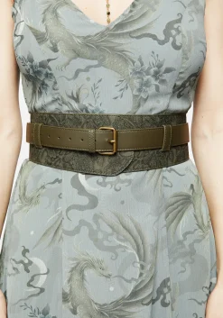 Cypress Paisley Debossed Buckled Waist Belt