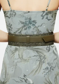 Cypress Paisley Debossed Buckled Waist Belt