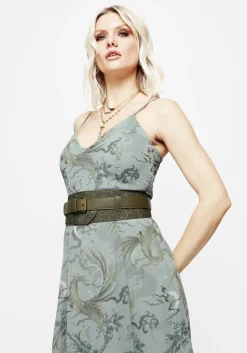 Cypress Paisley Debossed Buckled Waist Belt