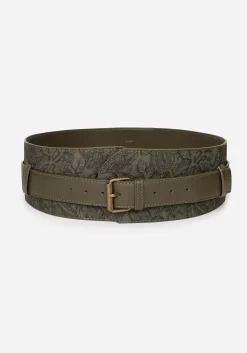 Cypress Paisley Debossed Buckled Waist Belt