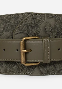 Cypress Paisley Debossed Buckled Waist Belt