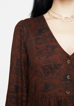 Daemonologie Woodcut Print Mini Dress