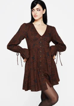 Daemonologie Woodcut Print Mini Dress
