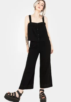 Damara Embroidered Cotton Culottes
