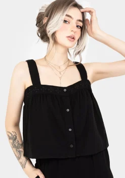 Damara Embroidered Cotton Button Up Blouse