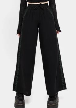 Damiana Embroidered Cotton Trousers