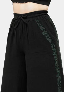 Damiana Embroidered Cotton Trousers