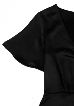 Damozel Fit And Flare V Neck Mini Dress