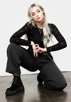 Dandy Striped Trousers With Chain