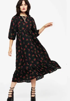 Darcey Floral Print Chiffon Midaxi Dress