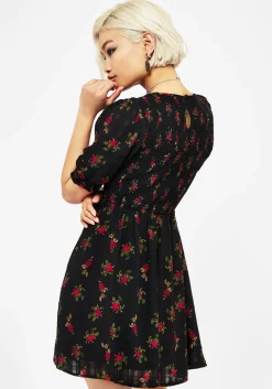 Darcey Floral Print Mini Dress