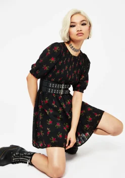 Darcey Floral Print Mini Dress