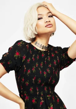 Darcey Floral Print Mini Dress