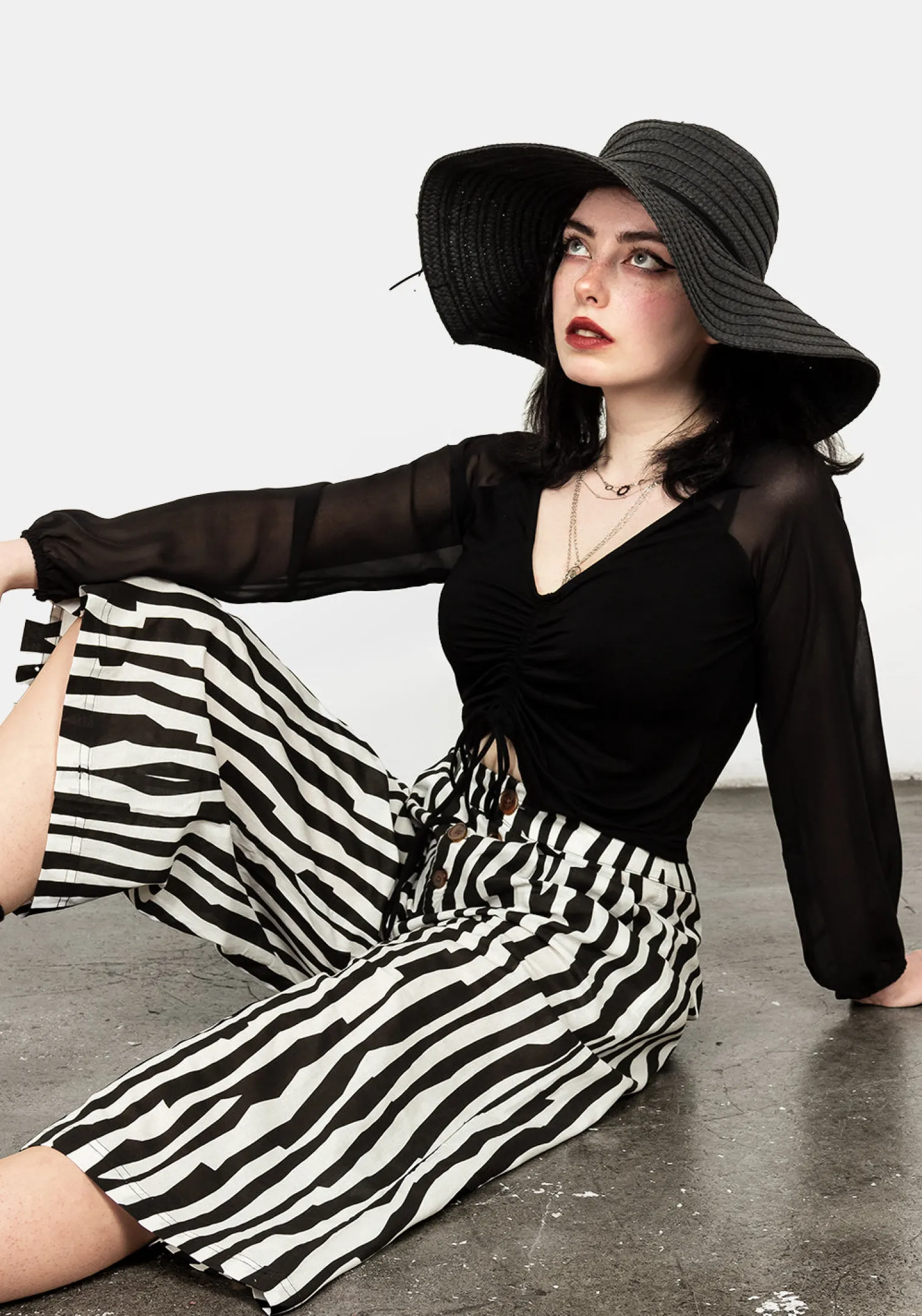 Dark Wave Crop Trousers
