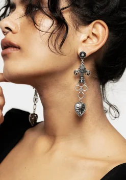 Deceiver Heart Drop Earrings