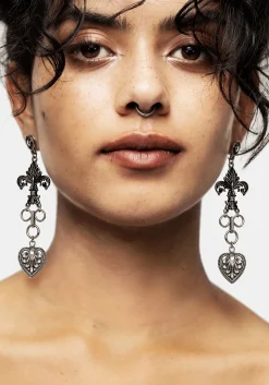 Deceiver Heart Drop Earrings