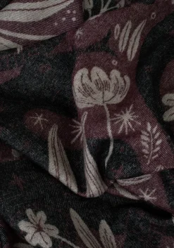 Deception Floral Snake Woven Blanket - Purple