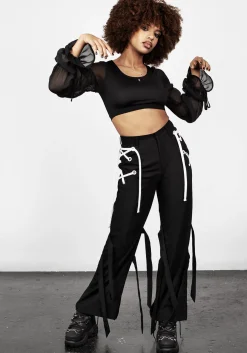 Defendant Lace Up Tie Trousers