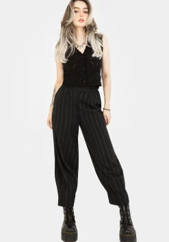 Delores Striped Cotton Balloon Trousers