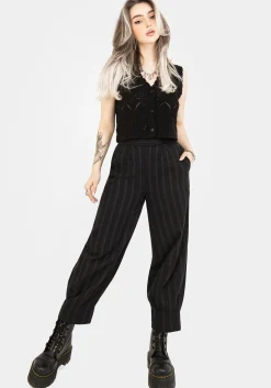 Delores Striped Cotton Balloon Trousers