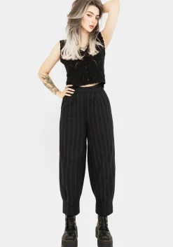 Delores Striped Cotton Balloon Trousers