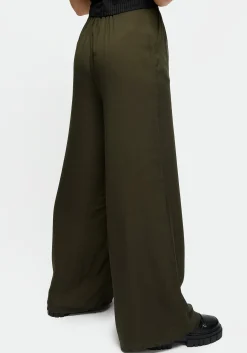 Descensum Wide Leg Green Trousers
