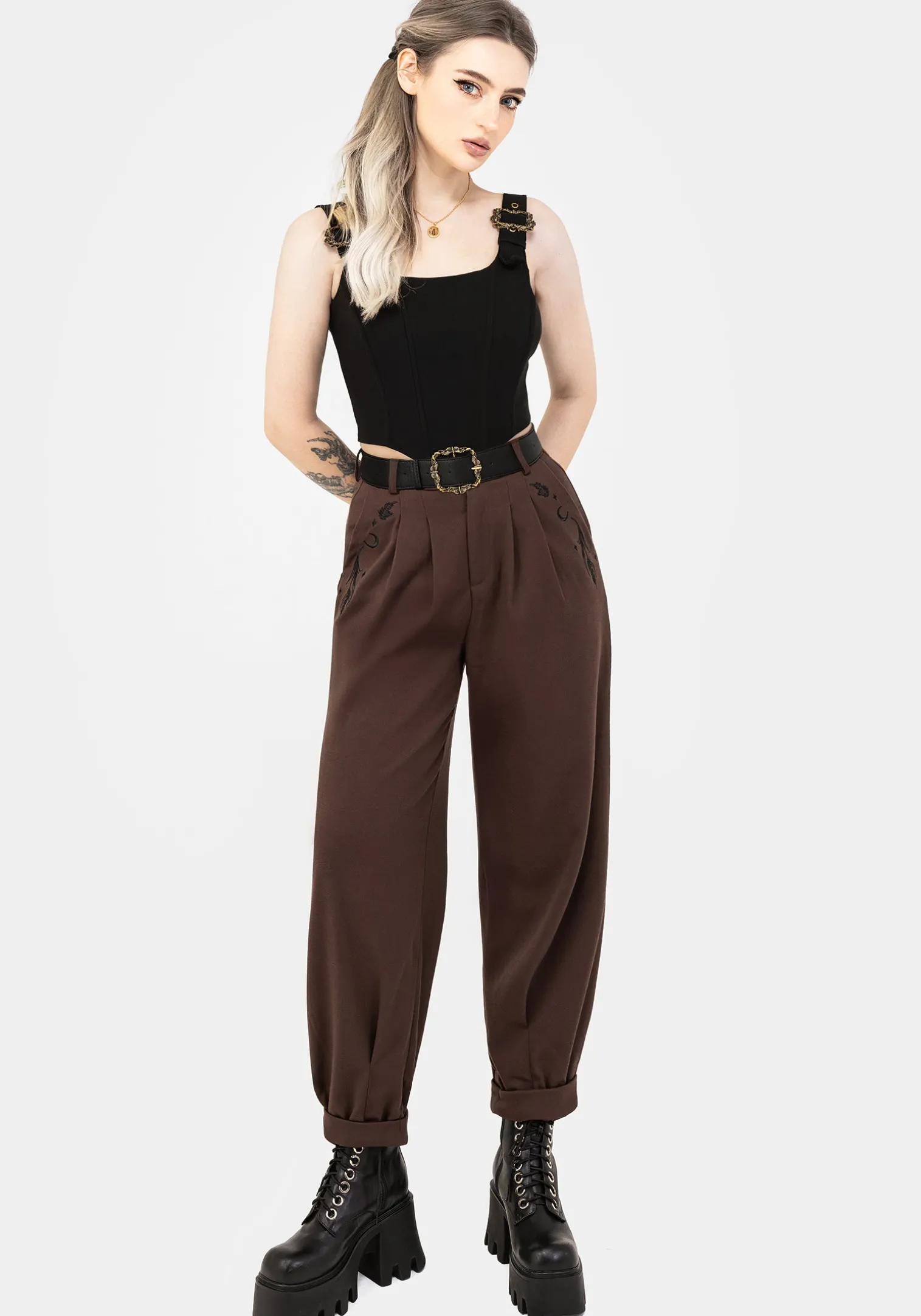 Dianne Embroidered Balloon Trousers