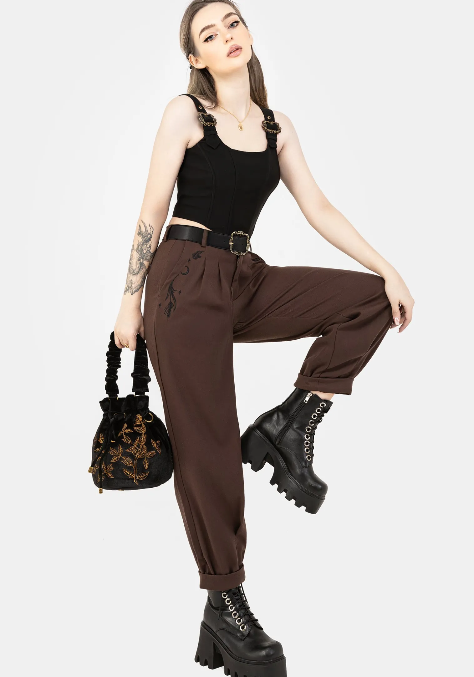 Dianne Embroidered Balloon Trousers