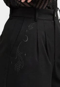 Dianne Embroidered Balloon Trousers - Black