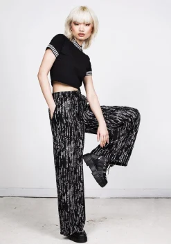 Digital Rain Wide Leg Trousers