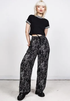 Digital Rain Wide Leg Trousers