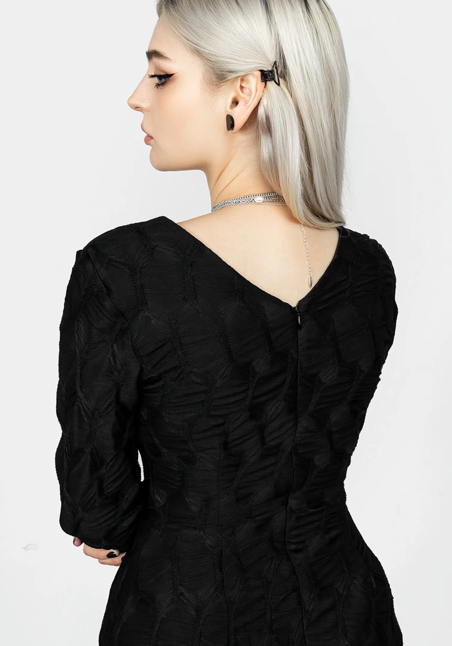 Disquiet Asymmetric Midi Dress