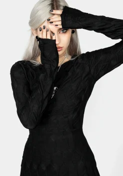 Disquiet Asymmetric Midi Dress
