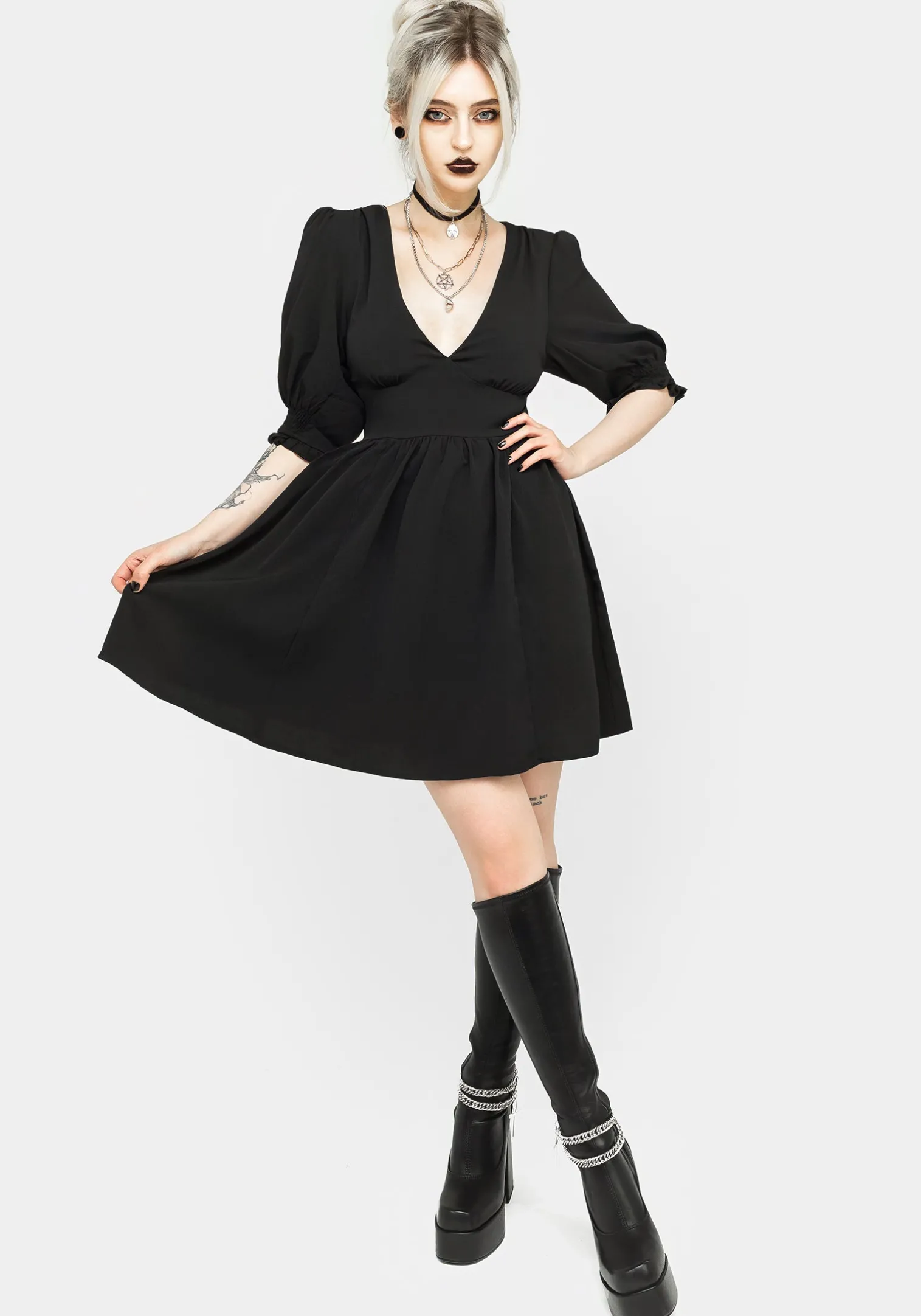 Divination Textured Mini Dress