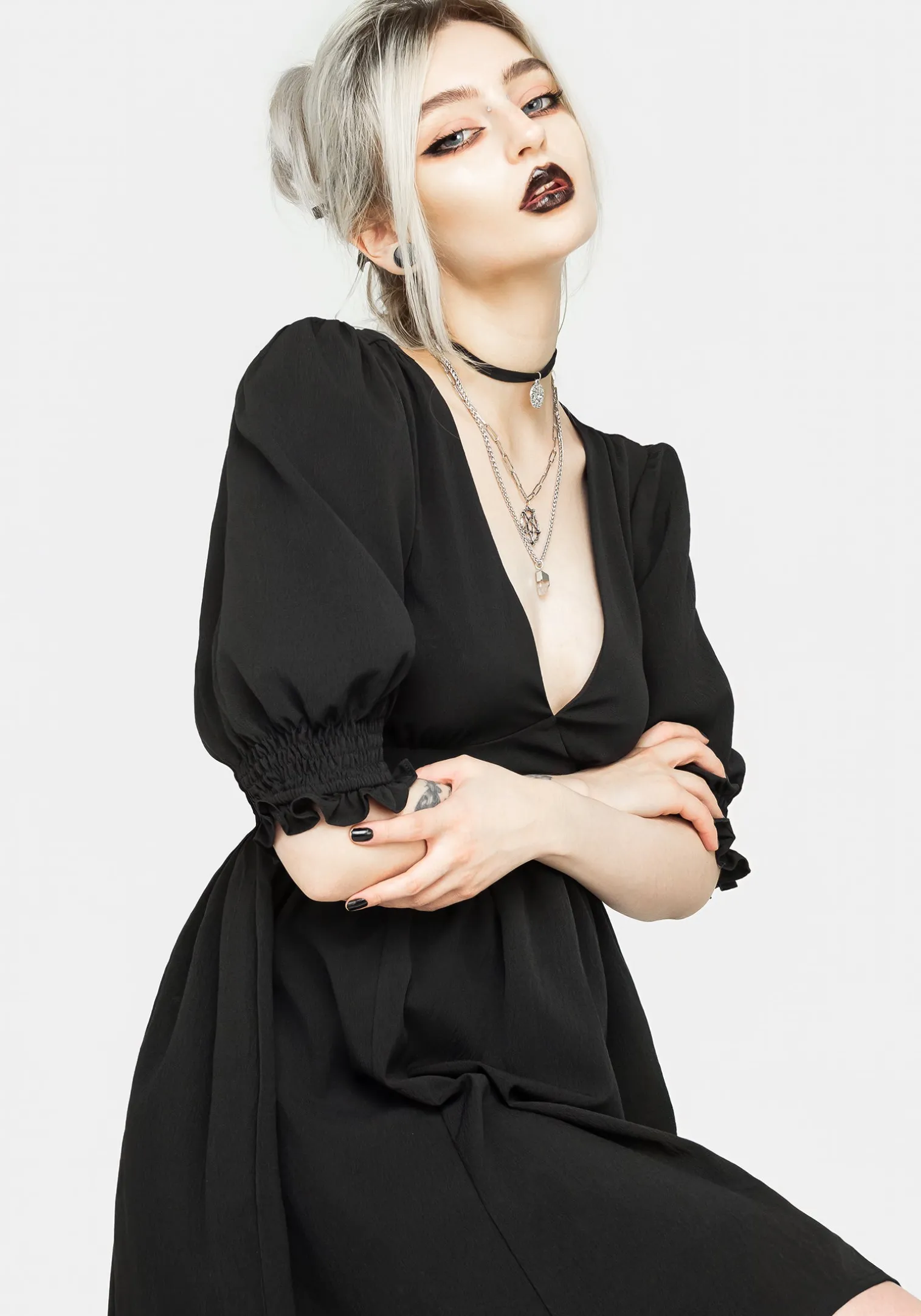 Divination Textured Mini Dress