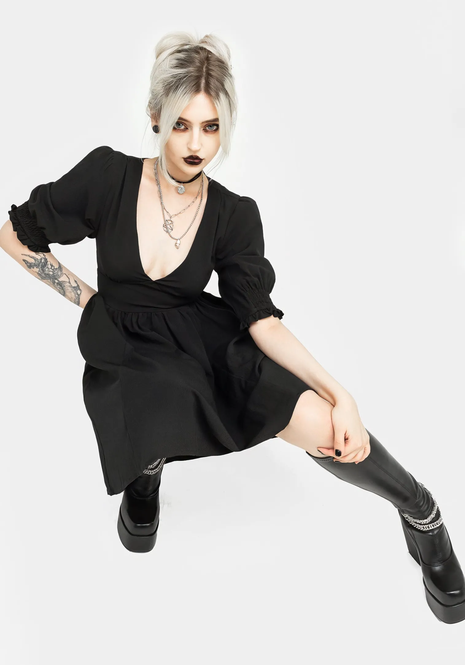 Divination Textured Mini Dress