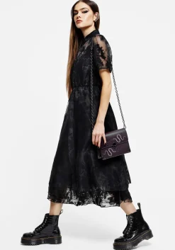 Dominion Embroidered Shoulder Bag