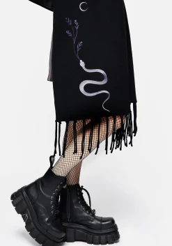 Dominion Snake Embroidered Scarf