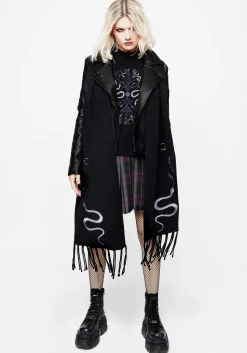 Dominion Snake Embroidered Scarf