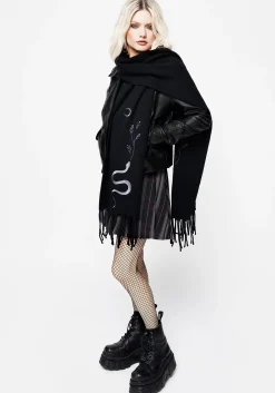 Dominion Snake Embroidered Scarf