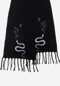 Dominion Snake Embroidered Scarf